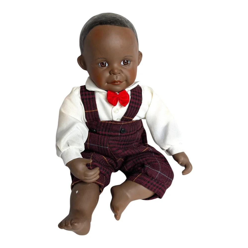 Ashton Drake Yolanda Bello "David" Porcelain African American Boy Baby Doll Vtg - Picture 1 of 7